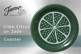 Key Lime Citrus Coasters on Jade