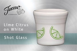 Lime Citrus Shot Glasses on White