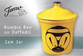 Bumble Bee Jam Jar on Daffodil