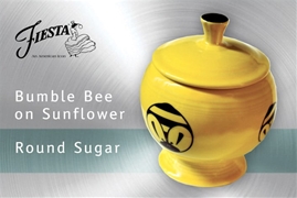 Fiesta Bumble Bee on Sunflower Round Sugar Bowl