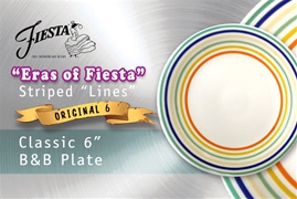 Era's Fiesta - Lines, Original 6 Bread & Butter Plate 