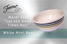 Mardi Gras Mini Bowl on White