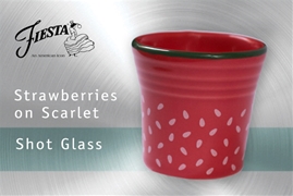 Fiesta Strawberry on Scarlet Shot Glass