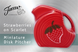 Fiesta Strawberries on Scarlet Mini Disk Pitcher