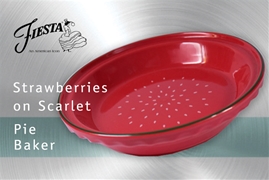 Fiesta Strawberries on Large Scarlet Pie Baker 