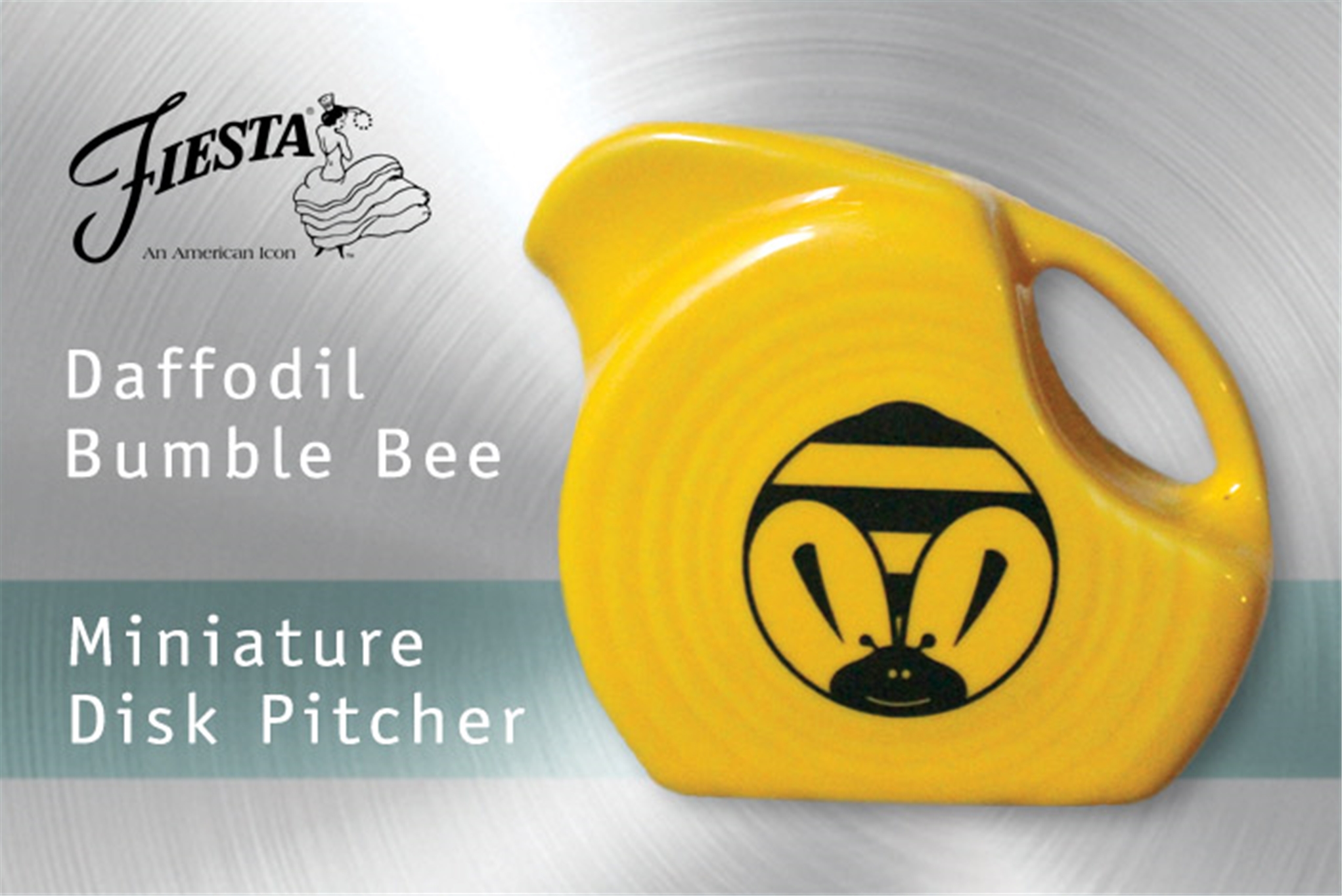 Bumble Bee Mini Disk Pitcher on Daffodil