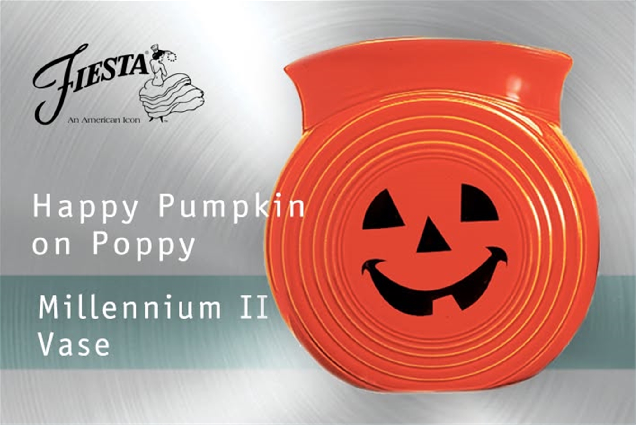 Happy Pumpkin Millennium II Vase on Poppy