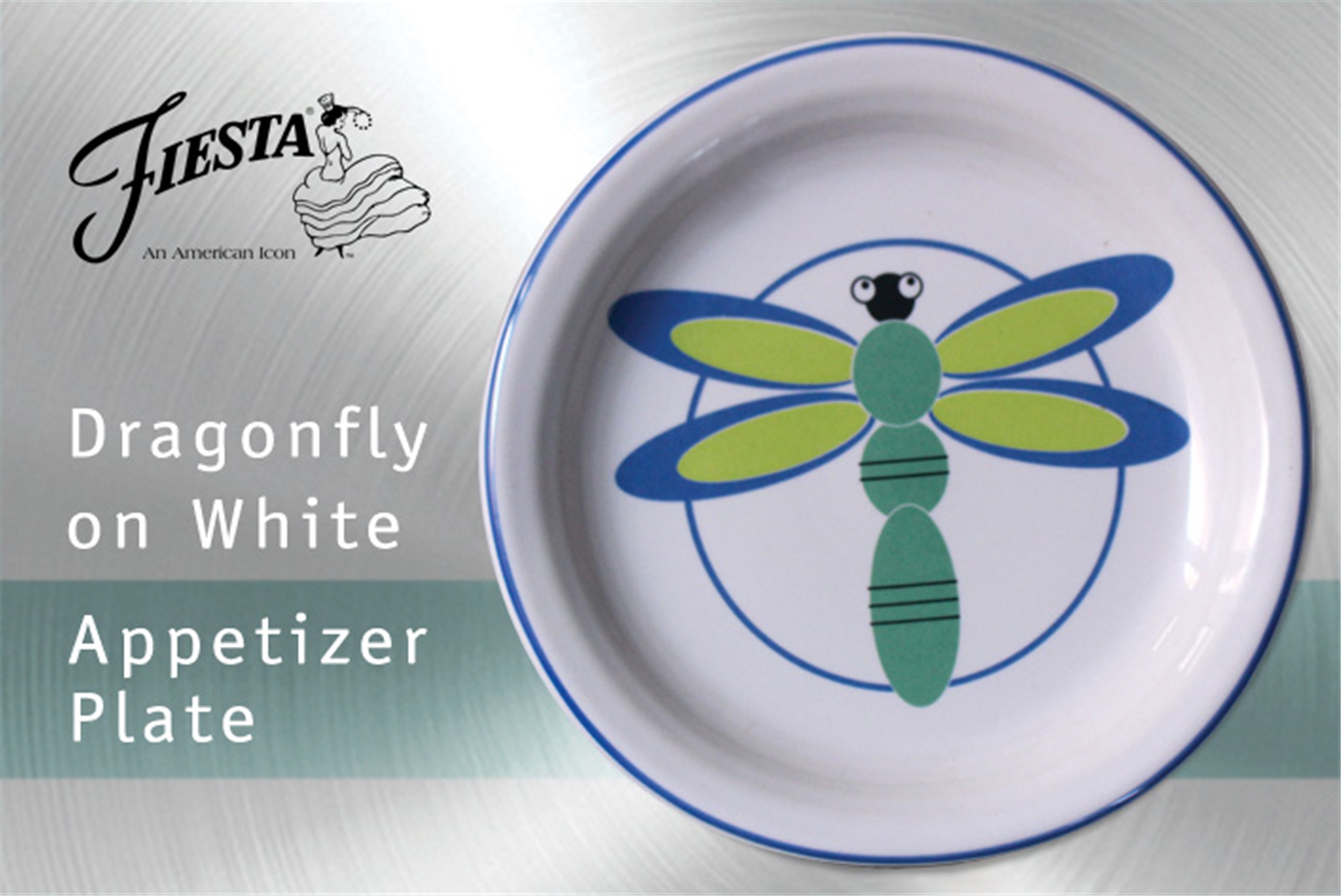 Fiesta Dragonfly Appetizer Plate