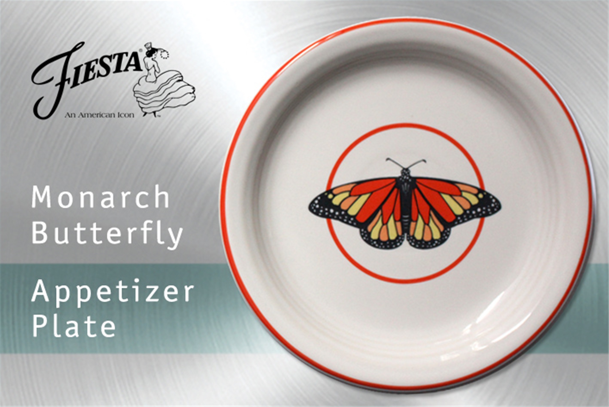 Fiesta Monarch Butterfly Appetizer Plate