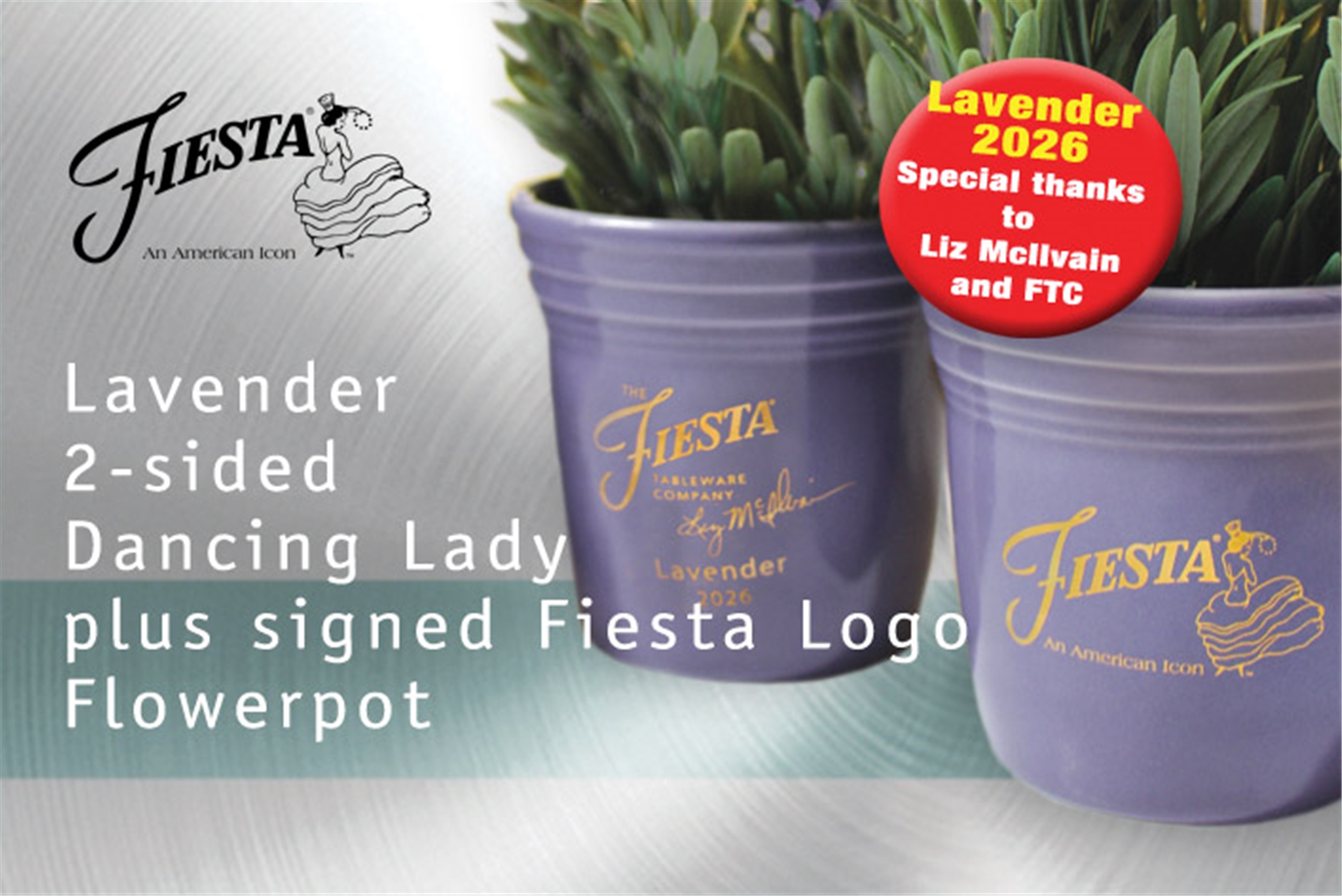 Fiesta Lavender Flower Pot