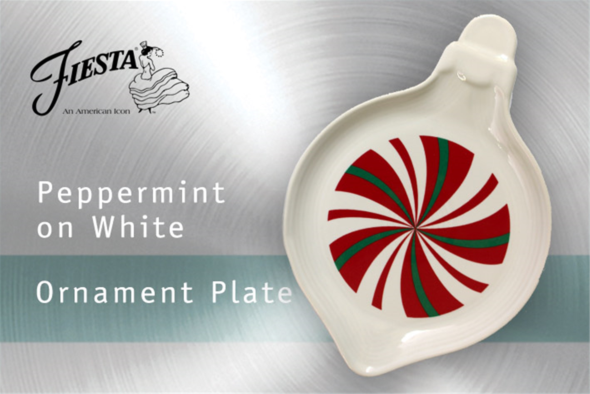 Fiesta Peppermint Ornament Shaped Plate